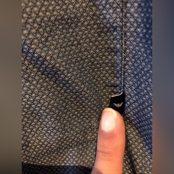 Armani Jeans TM Blue Men’s Authentic HalfButton Down Long Sleeve Shirt XL - Picture 4 of 14